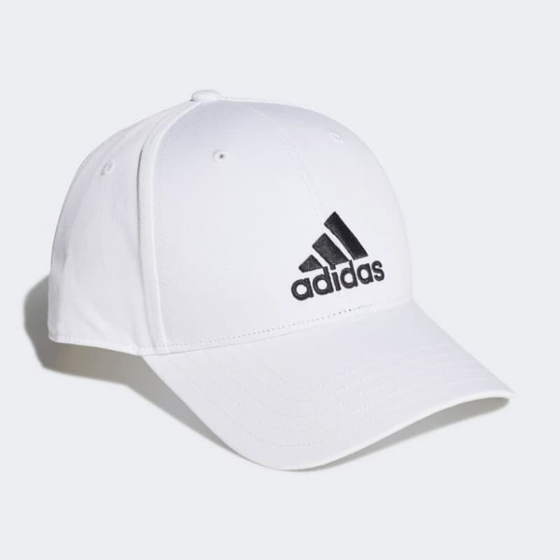 adidas Unisex COTTON BASEBALL Cap - White  - طاقية اديداس بيسبول قطنية للجنسين لون أبيض