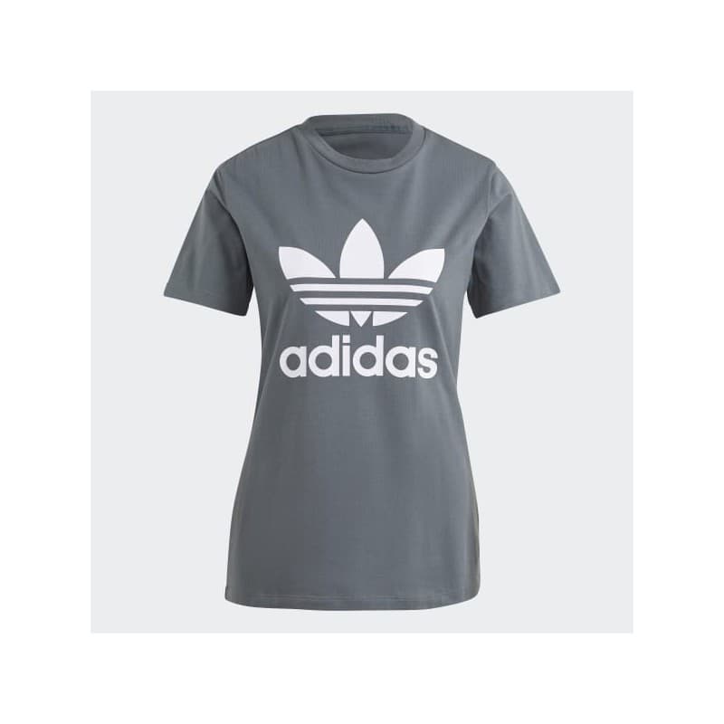 adidas Women's Classics Trefoil T-Shirt - تيشيرت اديداس كلاسيك تريفول للنساء لون رمادي