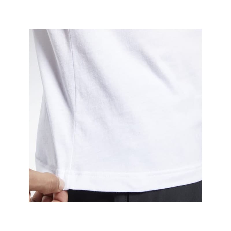 Reebok Mens' Graphic Series Linear Logo T-Shirt- تيشيرت ريبوك جرافيك سيريس ليينر للرجال لون أبيض