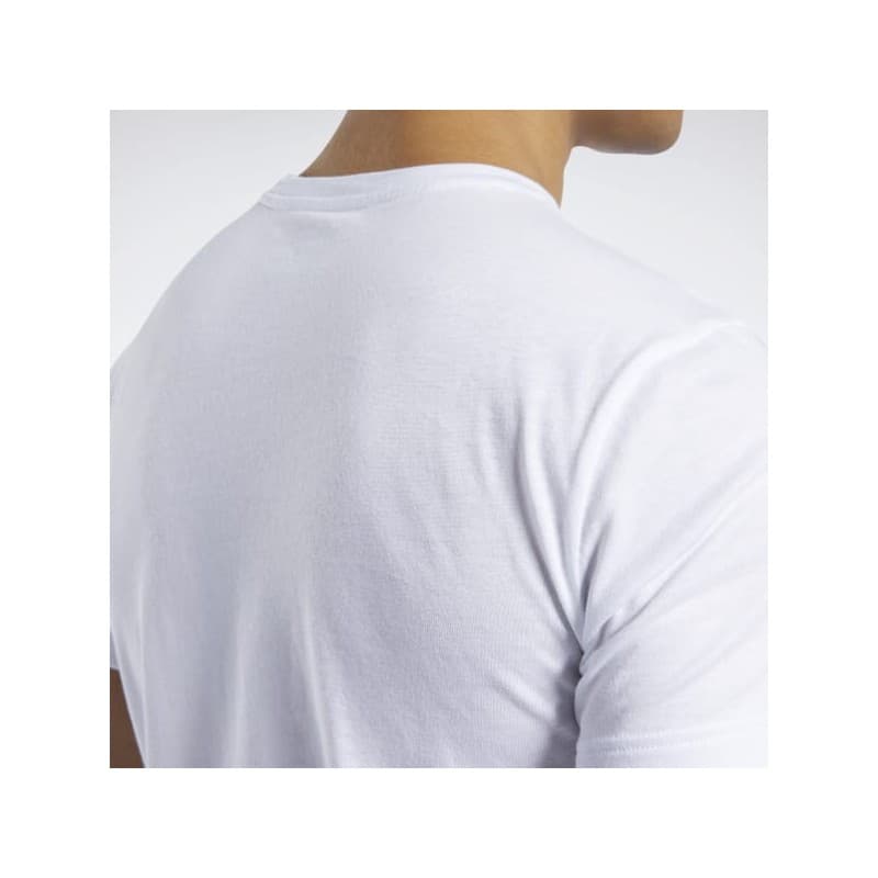 Reebok Mens' Graphic Series Linear Logo T-Shirt- تيشيرت ريبوك جرافيك سيريس ليينر للرجال لون أبيض