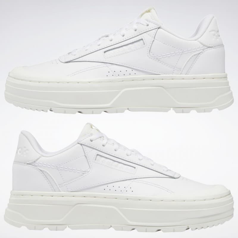 Reebok Women's Club C Double Geo Shoes- حذاء ريبوك كلو سي دبل جيو للنساء لون أبيض