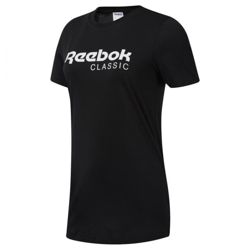 تيشيرت ريبوك كلاسيك لوجو برينتد للنساء لون أسود - Reebok Women's Classics Logo Printed Short Sleeve T-Shirt- Black