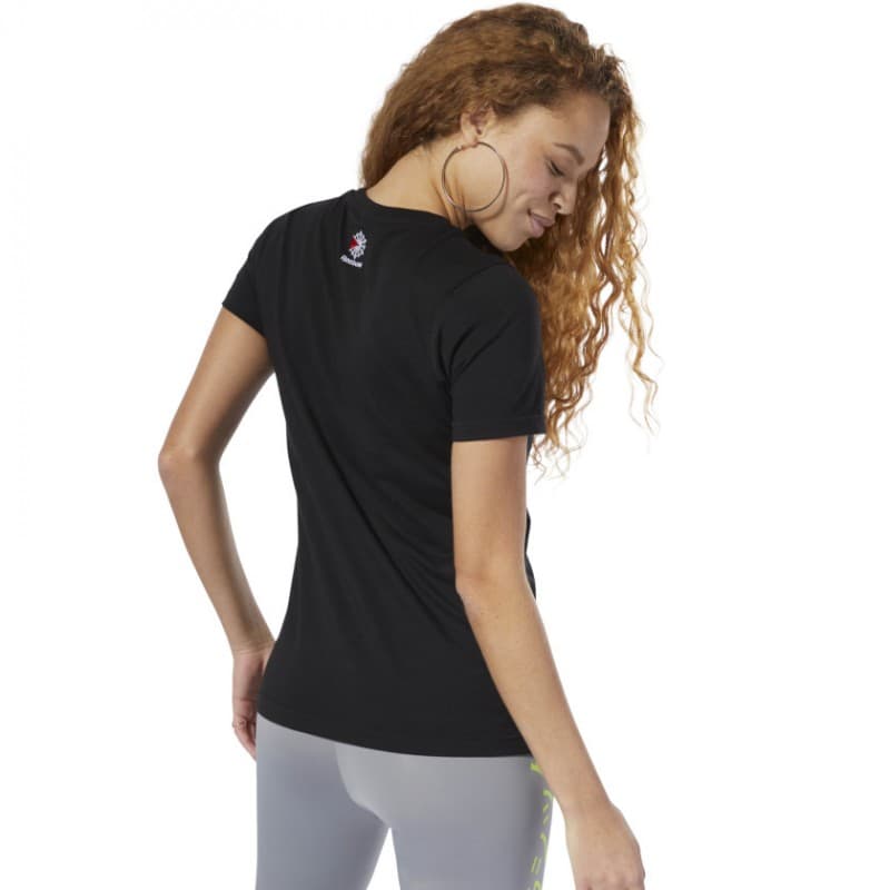 تيشيرت ريبوك كلاسيك لوجو برينتد للنساء لون أسود - Reebok Women's Classics Logo Printed Short Sleeve T-Shirt- Black