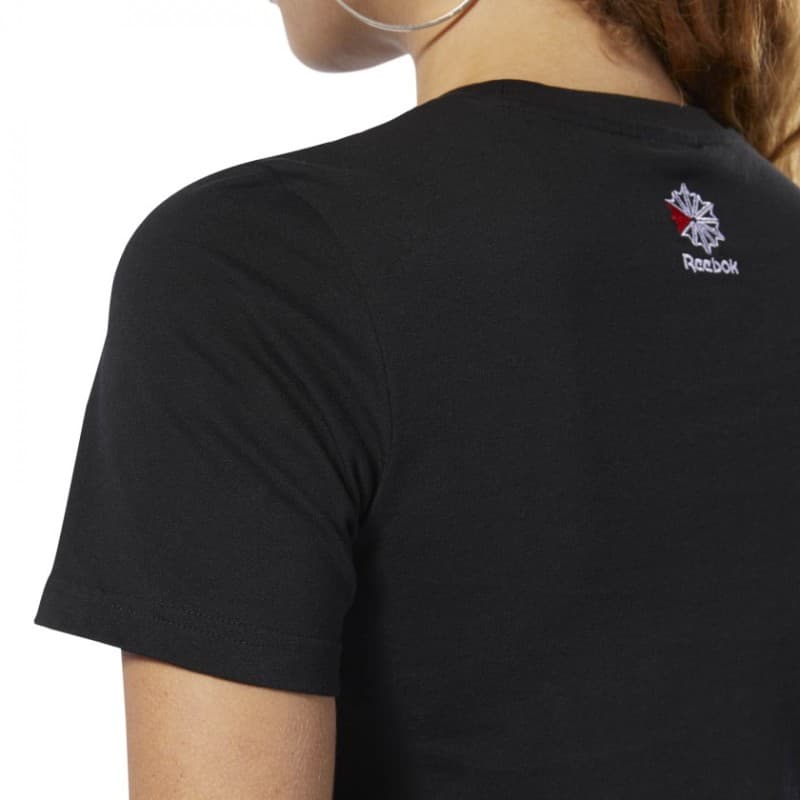تيشيرت ريبوك كلاسيك لوجو برينتد للنساء لون أسود - Reebok Women's Classics Logo Printed Short Sleeve T-Shirt- Black
