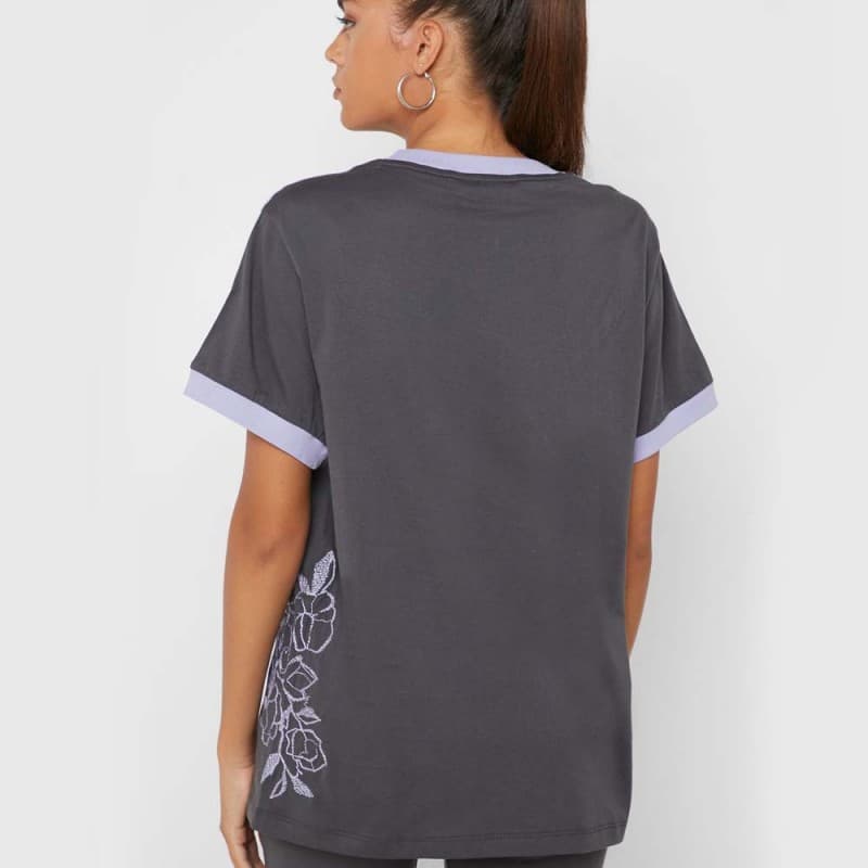 adidas Womens' Originals Tee - Grey- تيشيرت اديداس اورجينال للنساء لون رمادي