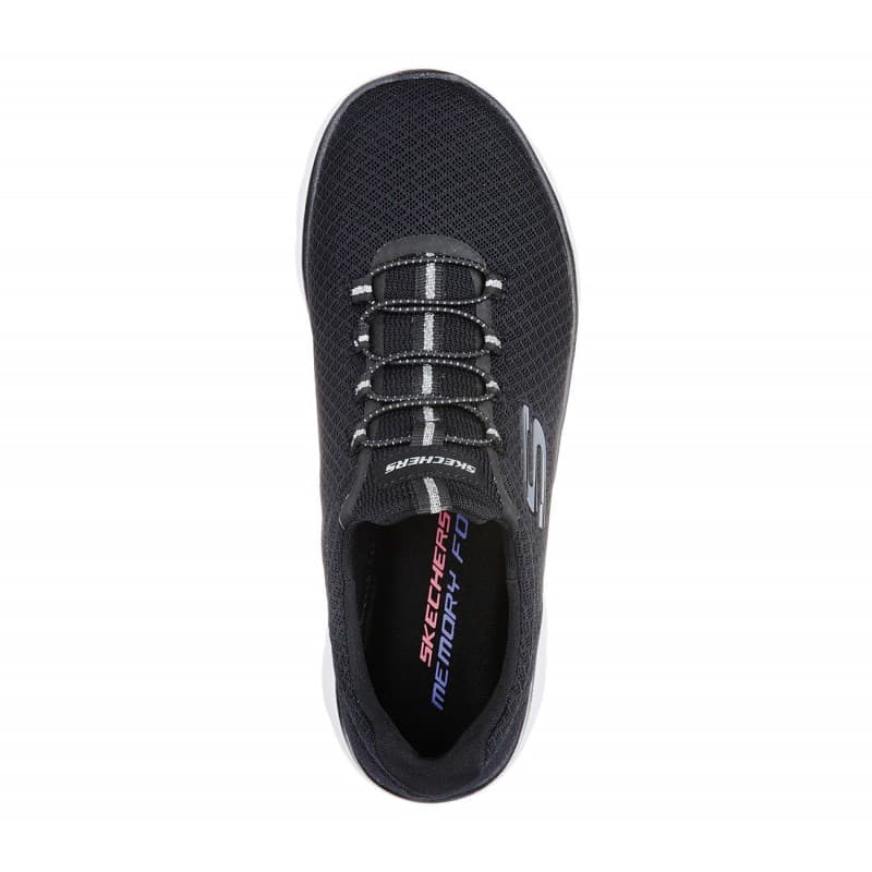 Skechers Women's Summits Shoes حذاء سكيتشرز سوميتس للنساء لون أسود ونعل أبيض