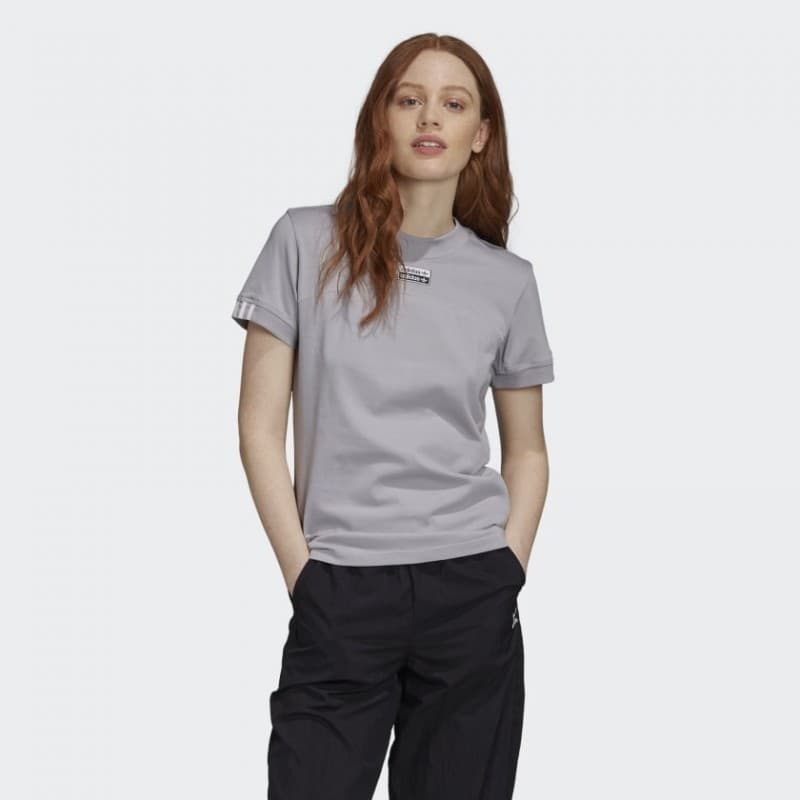 adidas Womens' Originals R.Y.V. TEE -Grey- تيشيرت اديداس للنساء لون رمادي