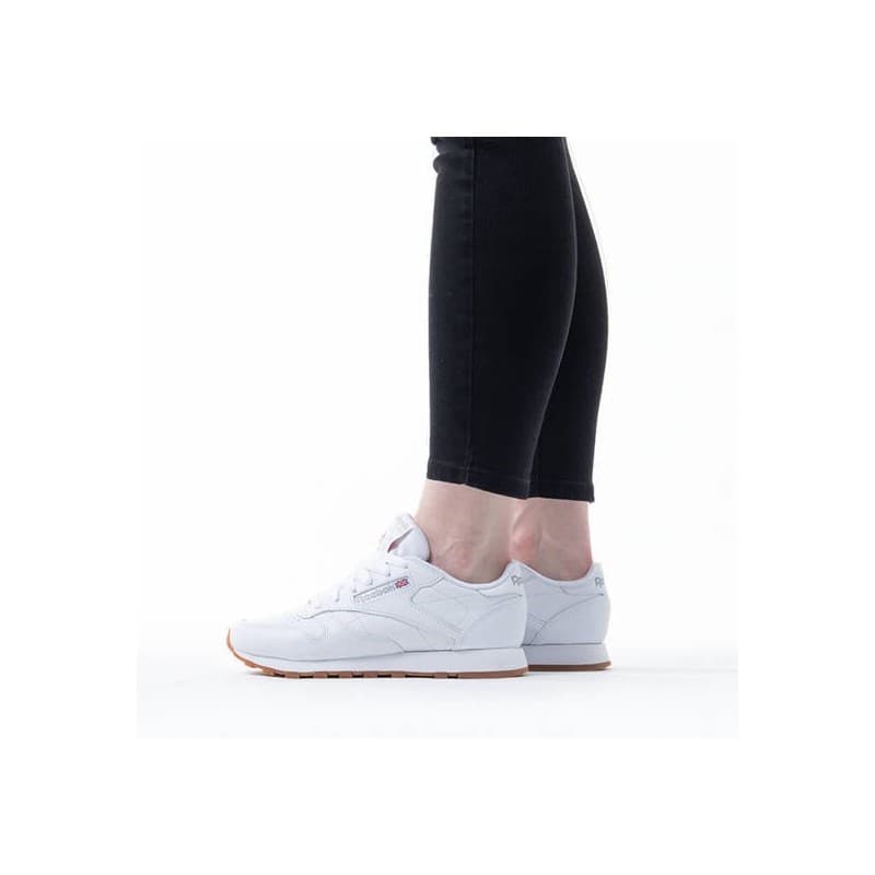 Reebok Classic Leather Shoes - حذاء ريبوك كلاسيك جلد لون أبيض 