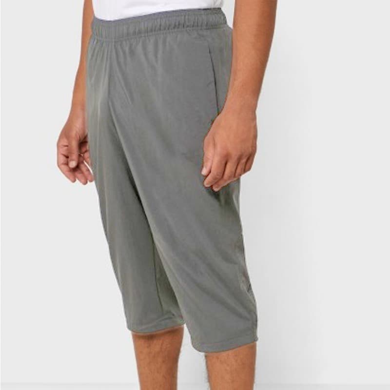 بنطلون ريبوك تي 3/4 وفن للرجال لون سكني - Reebok Men's Te 3/4 Wvn Training Pant - Silver 