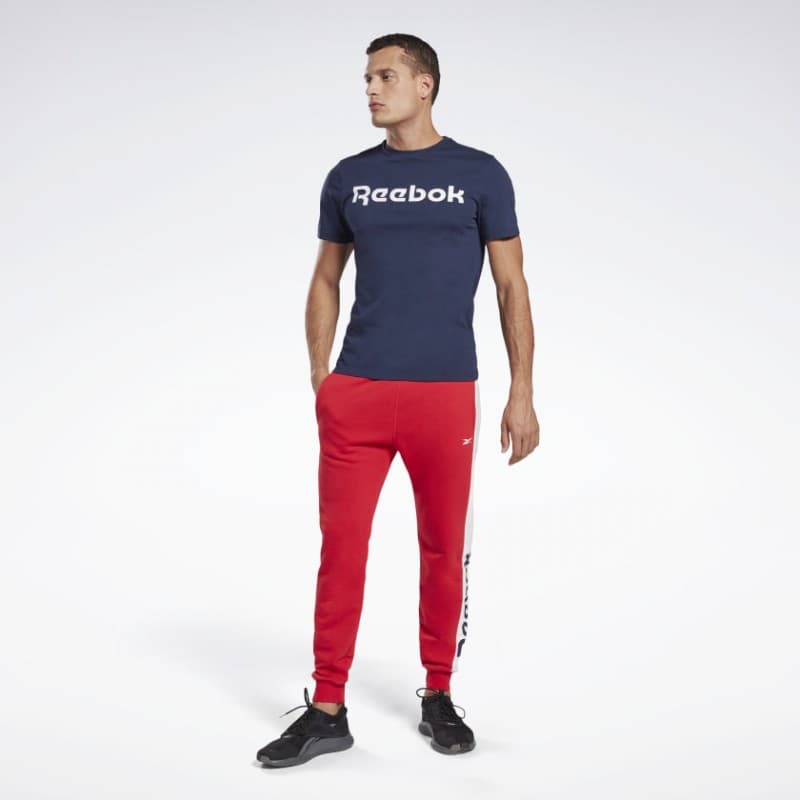 تيشيرت ريبوك جي اس لينر ريد للرجال لون كحلي - Reebok Men's GS Linear Read T-Shirt- Navy