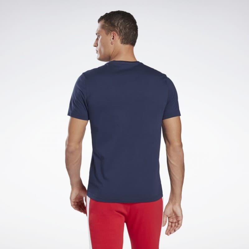 تيشيرت ريبوك جي اس لينر ريد للرجال لون كحلي - Reebok Men's GS Linear Read T-Shirt- Navy