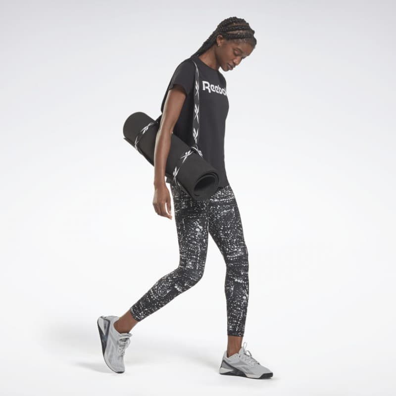 تيشيرت ريبوك اسينشيال جرافيك للنساء لون أسود - Reebok Women's Training Essential Graphic T-Shirt - Black
