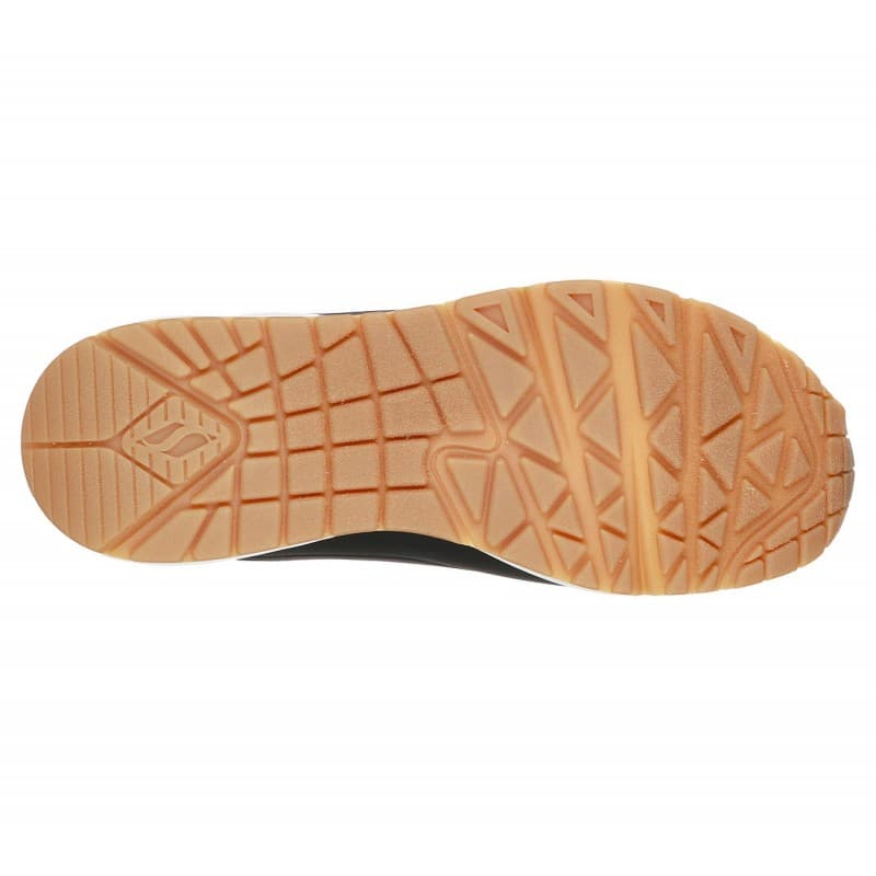 حذاء سكيتشرز أونو – ستاند اون اير للنساء لون أسود ونعل أبيض- Skechers Women's Uno - Stand on Air Shoes