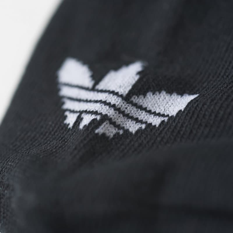 adidas Unisex' Originals Trefoil Liner Socks - 3 Pairs -Black