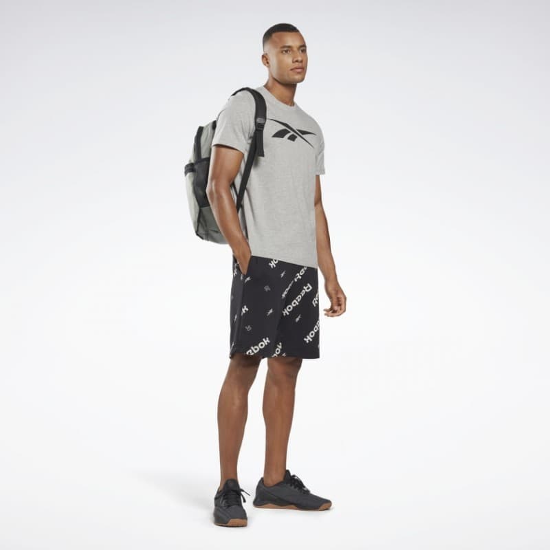 Reebok Mens' Graphic Series Vector Tee Grey- تيشيرت ريبوك جرافيك سيريس فيكتور للرجال لون رمادي