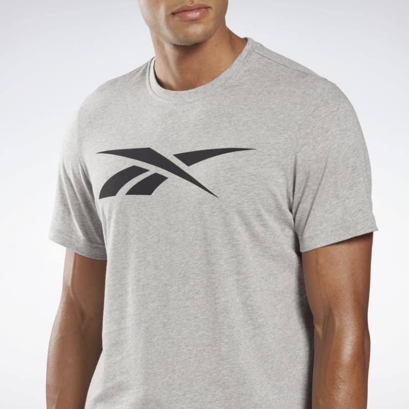 Reebok Mens' Graphic Series Vector Tee Grey- تيشيرت ريبوك جرافيك سيريس فيكتور للرجال لون رمادي