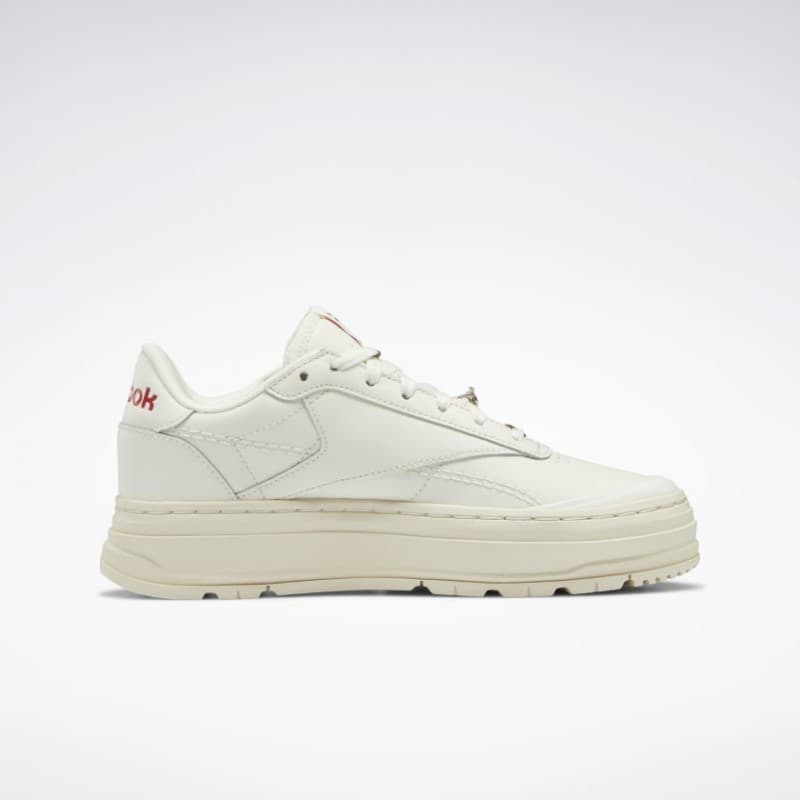 حذاء ريبوك كلوب سي دبل جيو للنساء لون طحيني - Reebok Women's Club C Double GEO Shoes 
