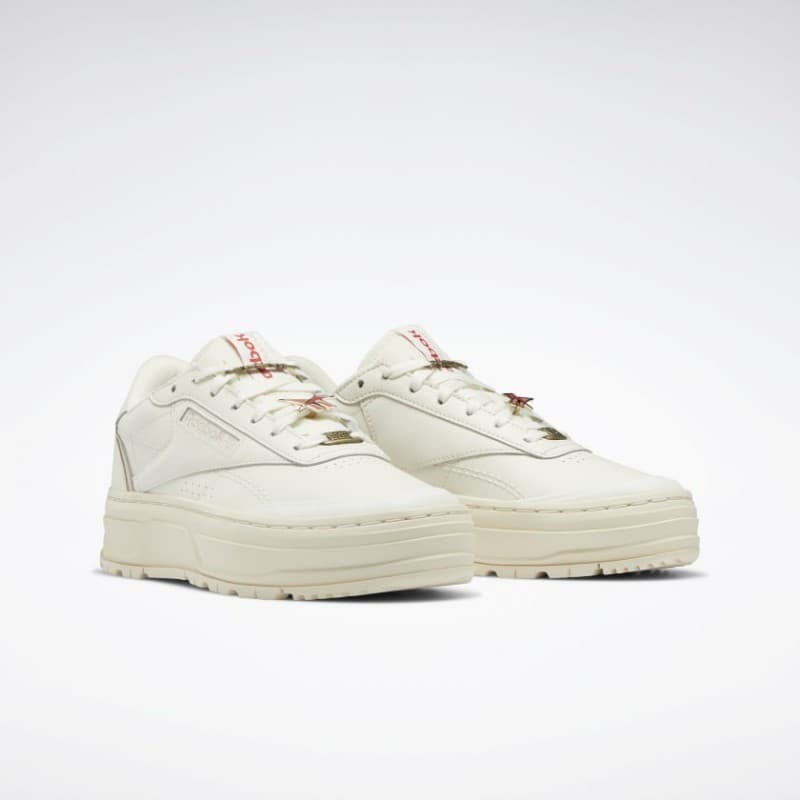 حذاء ريبوك كلوب سي دبل جيو للنساء لون طحيني - Reebok Women's Club C Double GEO Shoes 