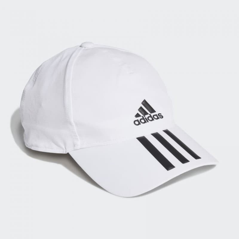 Adidas Aeroready 3-Stripes Baseball Cap- طاقية اديداس اروريدي بثلاث خطوط للرجال لون أبيض