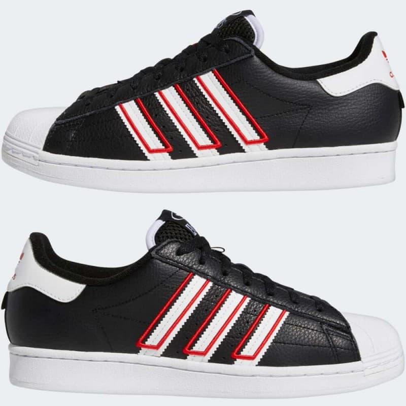 adidas Unisex Superstar Shoes - حذاء اديداس سوبر ستار للجنسين لون أسود 
