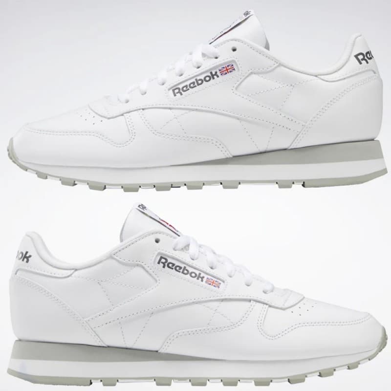 Reebok Unisex Classic Leather Shoes - حذاء ريبوك كلاسيك جلد للجنسين لون أبيض 