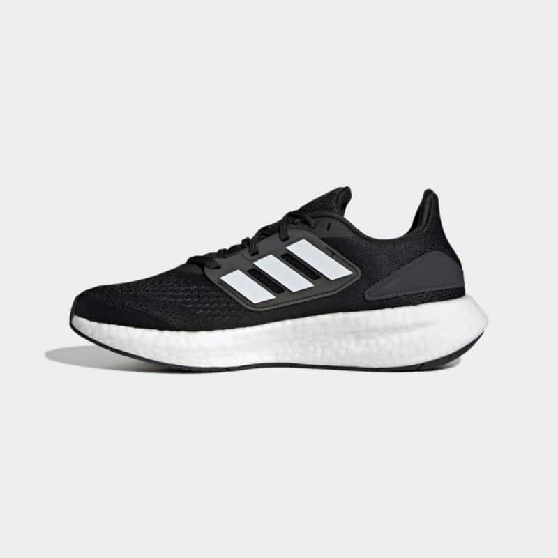 adidas Mens' Pureboost 22 Shoes - Black- حذاء اديداس بيور بوست 22 للرجال لون أسود ونعل أبيض