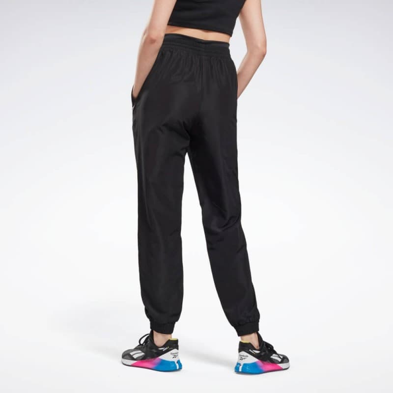 Reebok‏ Womens' Workout Ready Woven Joggers- بنطلون ريبوك وور ورك اوت ريدي للنساء لون أسود‏