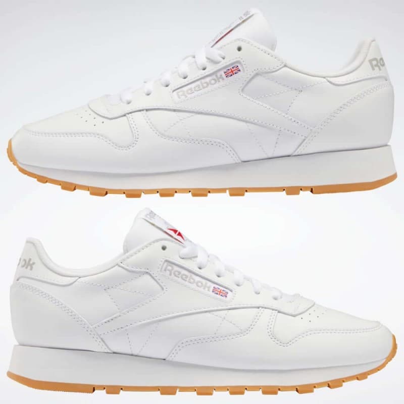 Reebok Unisex Classic Leather Shoes - حذاء ريبوك كلاسيك جلد للجنسين لون أبيض 