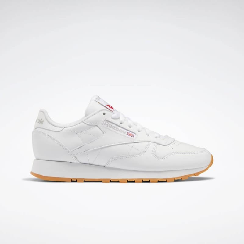 Reebok Unisex Classic Leather Shoes - حذاء ريبوك كلاسيك جلد للجنسين لون أبيض 