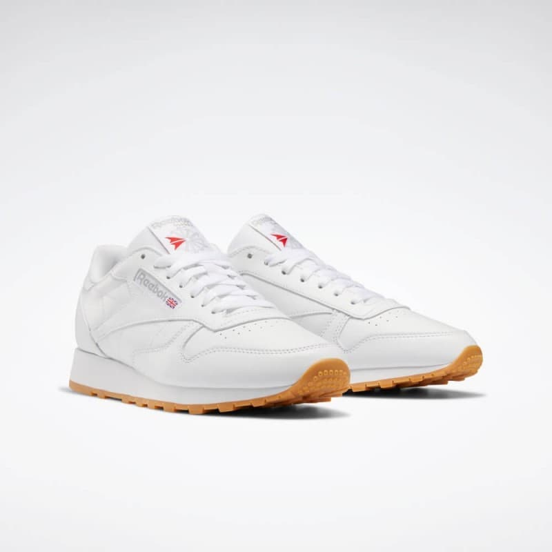 Reebok Unisex Classic Leather Shoes - حذاء ريبوك كلاسيك جلد للجنسين لون أبيض 