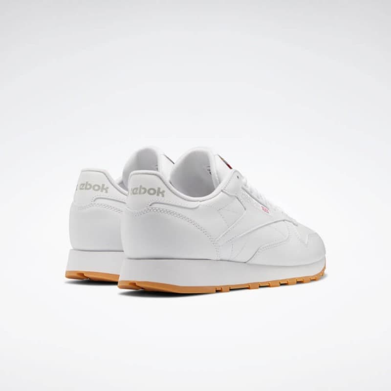Reebok Unisex Classic Leather Shoes - حذاء ريبوك كلاسيك جلد للجنسين لون أبيض 