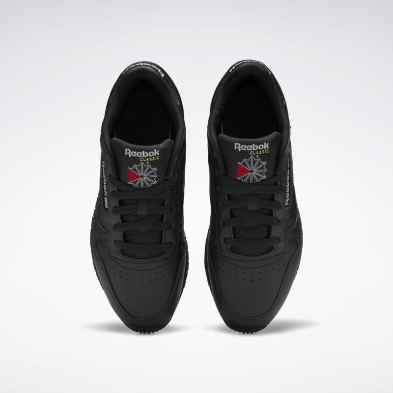 Reebok Unisex' Classic Leather Shoes- حذاء ريبوك كلاسيك ليذر للجنسين لون أسود