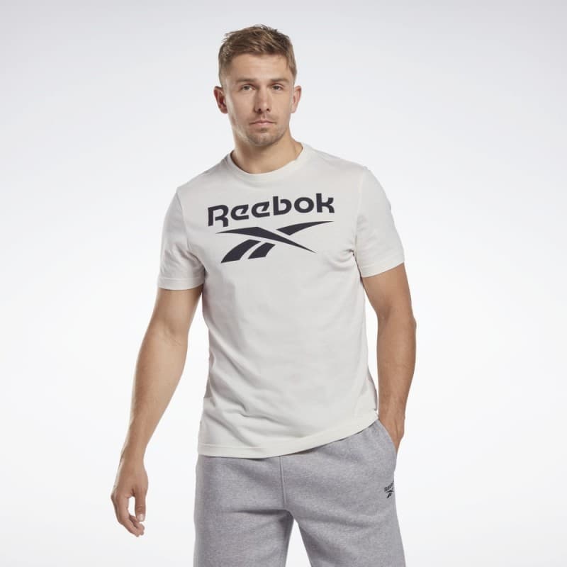 تيشيرت ريبوك ادينتتي بيج لوجو للرجال لون أبيض - Reebok Men's Identity Big Logo T-Shirt- White