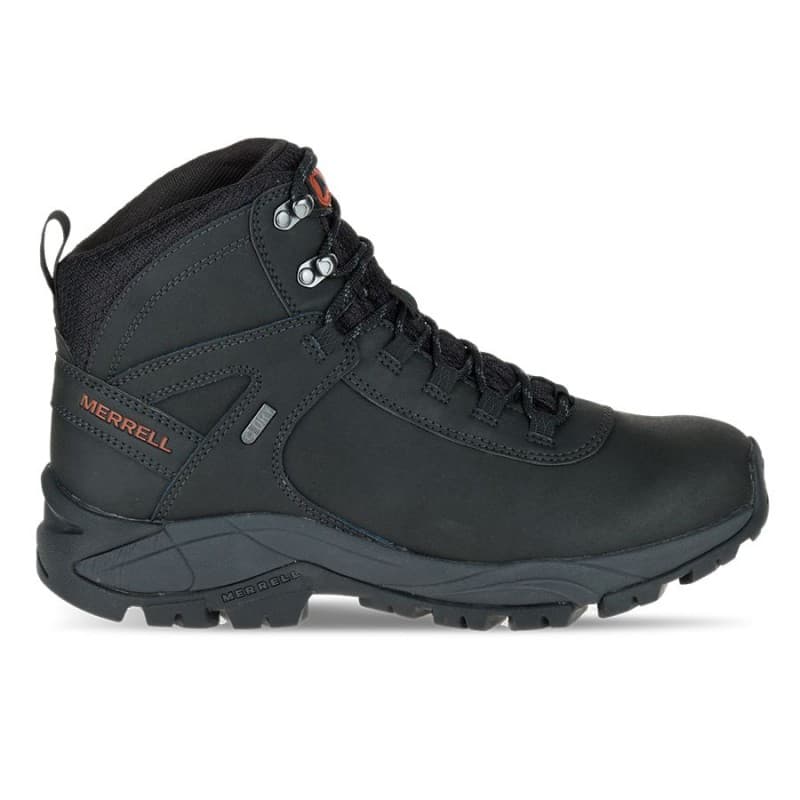 Merrell Men's Vego Mid Leather Waterproof Shoes - حذاء ميريل جلد فيجو ميد ووتر بروف للرجال لون أسود 