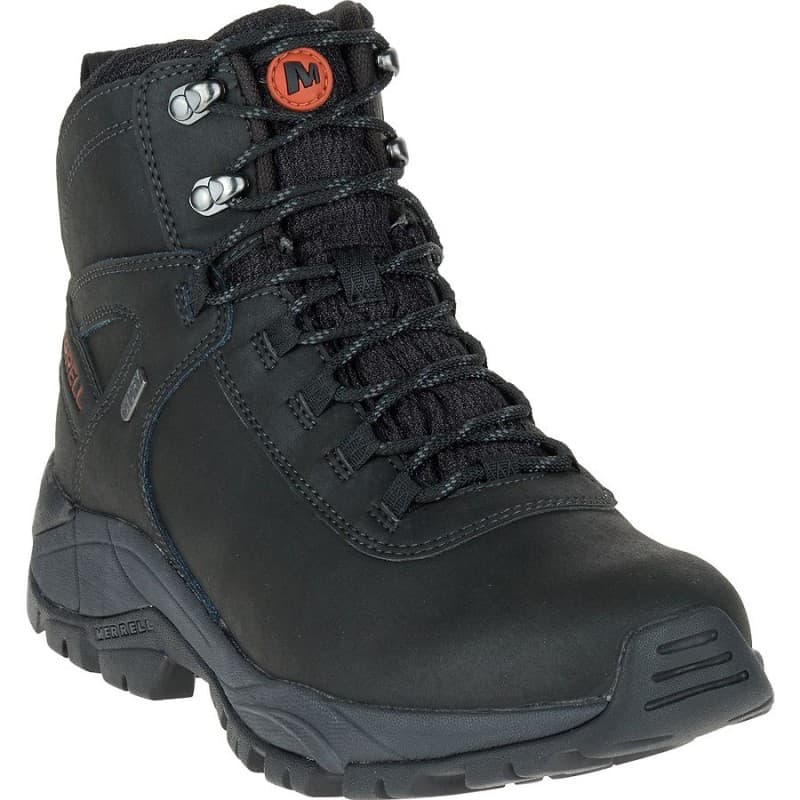 Merrell Men's Vego Mid Leather Waterproof Shoes - حذاء ميريل جلد فيجو ميد ووتر بروف للرجال لون أسود 