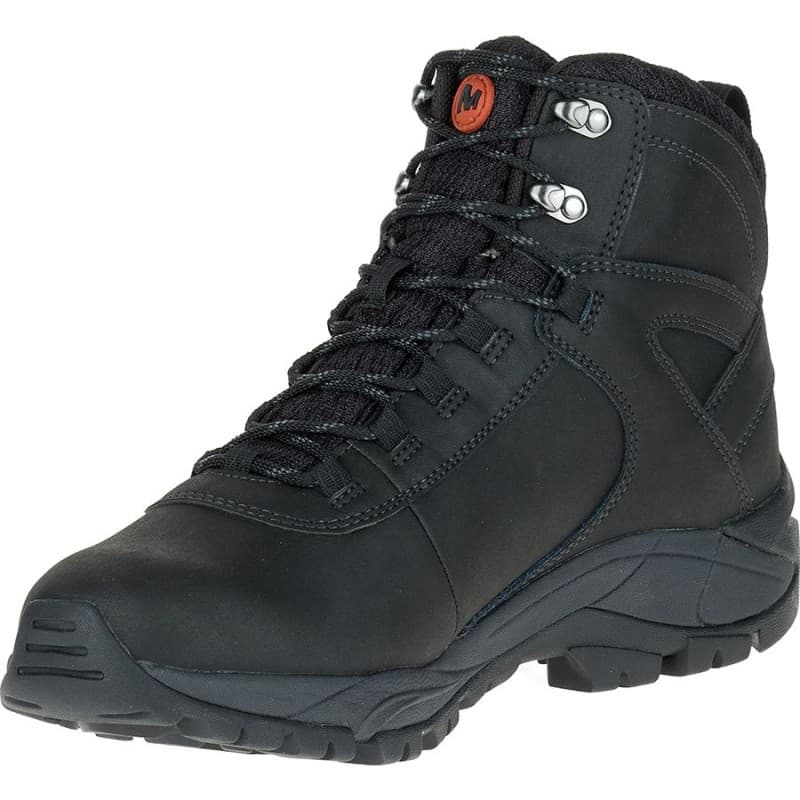 Merrell Men's Vego Mid Leather Waterproof Shoes - حذاء ميريل جلد فيجو ميد ووتر بروف للرجال لون أسود 