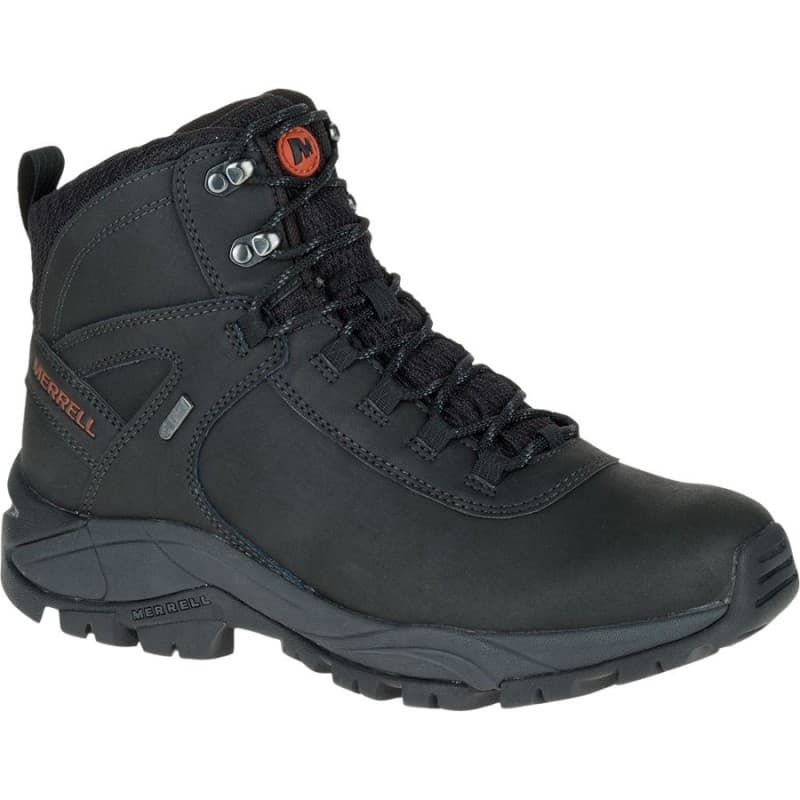 Merrell Men's Vego Mid Leather Waterproof Shoes - حذاء ميريل جلد فيجو ميد ووتر بروف للرجال لون أسود 