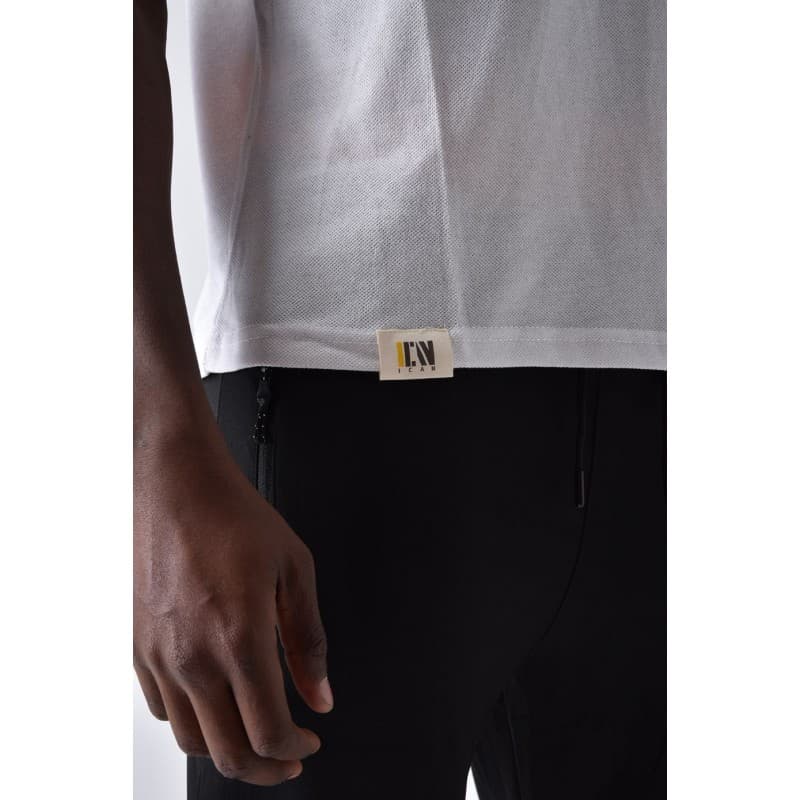 ICAN POLO T-SHIRT بلوزة بولو تيشيرت شبابي لون ابيض