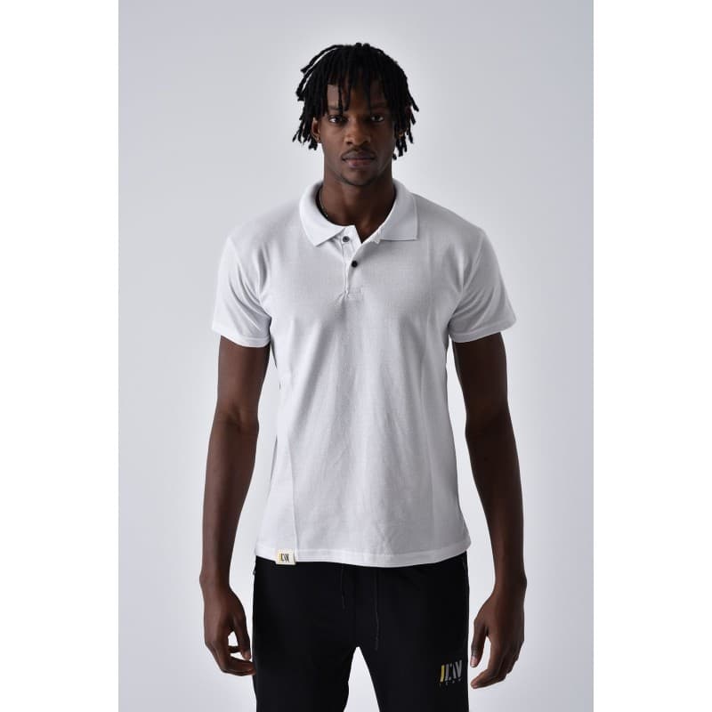 ICAN POLO T-SHIRT بلوزة بولو تيشيرت شبابي لون ابيض