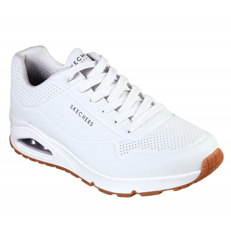 Skechers Men's Uno - Stand On Air Shoes - حذاء سكيتشرز أونو ستاند اون اير للرجال لون أبيض 