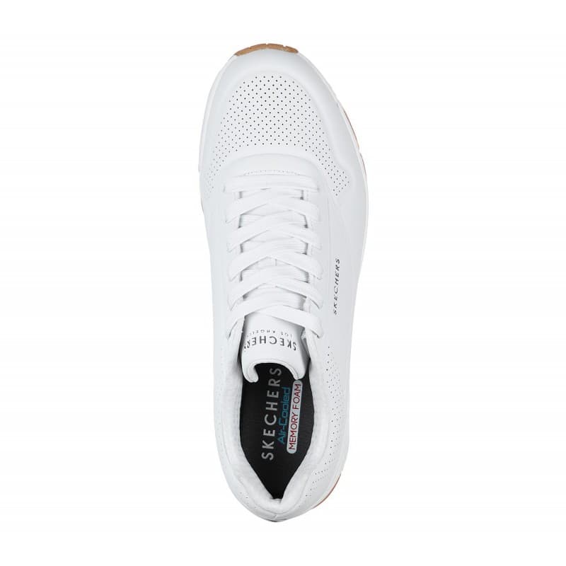 Skechers Men's Uno - Stand On Air Shoes - حذاء سكيتشرز أونو ستاند اون اير للرجال لون أبيض 