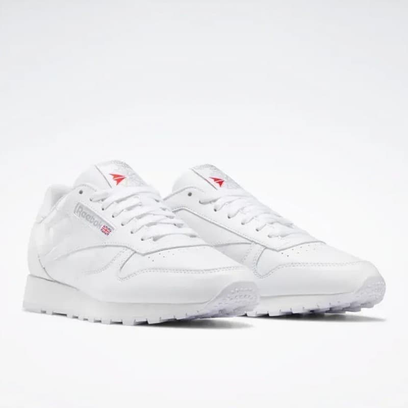Reebok Unisex Classic Leather Shoes - حذاء ريبوك كلاسيك جلد للجنسين لون أبيض 