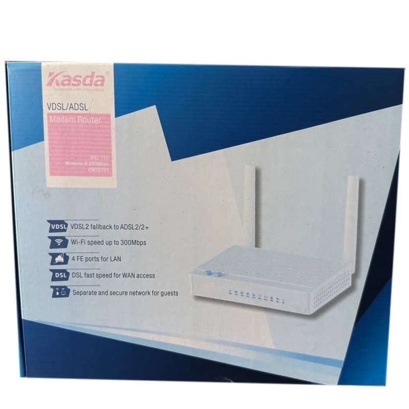 KASDA ADSL/VDSL Modem Wireless Router (KW52295) - راوتر انترنت ايه دي اس ال  من كاسادا