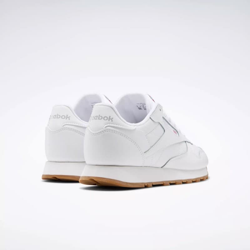 Reebok Classic Leather Shoes - Grade School- حذاء ريبوك كلاسيك ليذر لون ابيض