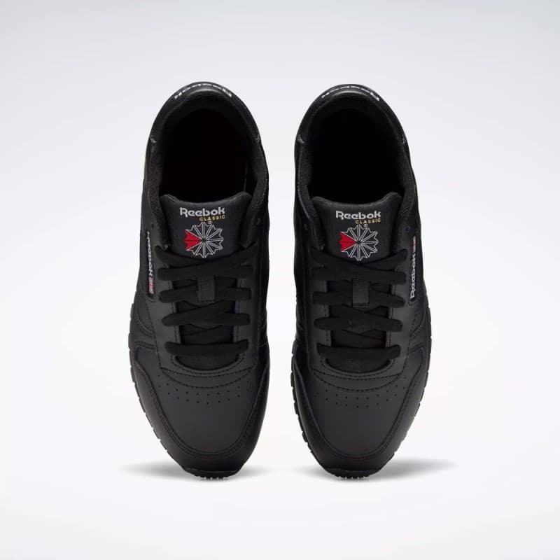 Reebok Classic Leather Shoes - Grade School- حذاء ريبوك كلاسيك ليذر لون اسود