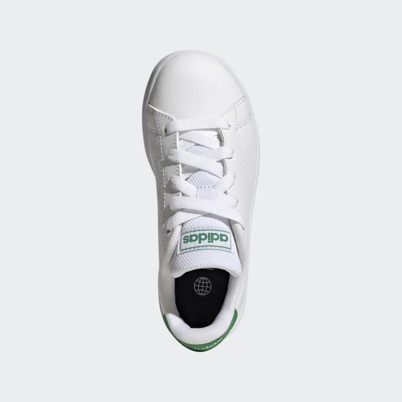  adidas Unisex Advantage K Lifestyle Court Lace Shoes - White- حذاء اديداس أدفانتدج  كيه لايف ستايل كورت للجنسين لون أبيض
