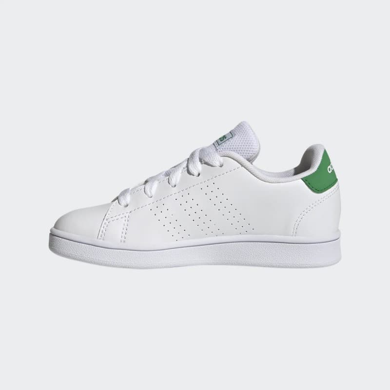  adidas Unisex Advantage K Lifestyle Court Lace Shoes - White- حذاء اديداس أدفانتدج  كيه لايف ستايل كورت للجنسين لون أبيض