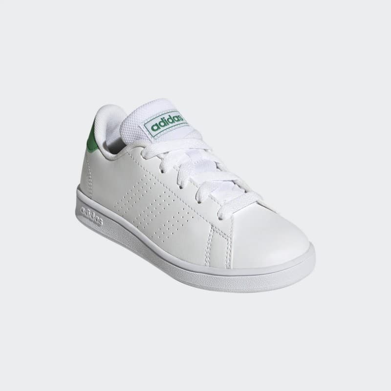  adidas Unisex Advantage K Lifestyle Court Lace Shoes - White- حذاء اديداس أدفانتدج  كيه لايف ستايل كورت للجنسين لون أبيض