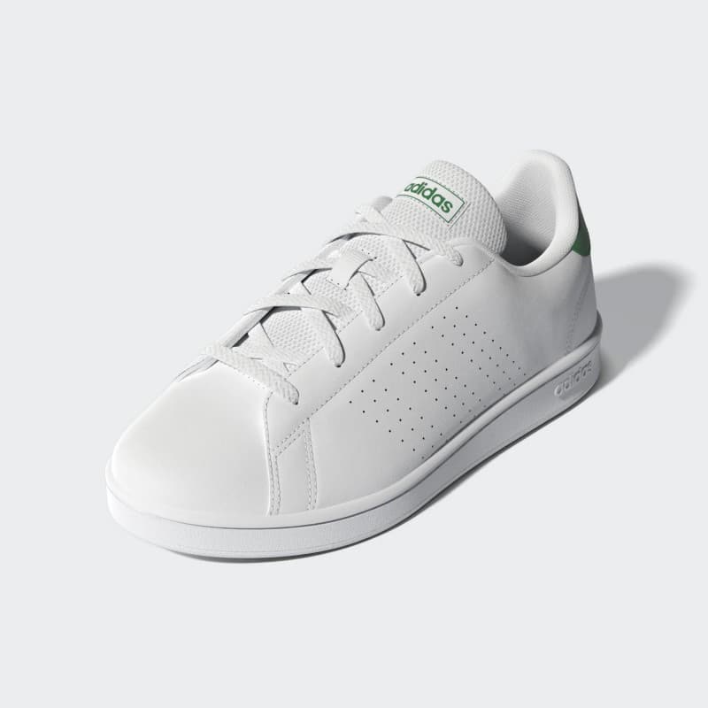  adidas Unisex Advantage K Lifestyle Court Lace Shoes - White- حذاء اديداس أدفانتدج  كيه لايف ستايل كورت للجنسين لون أبيض