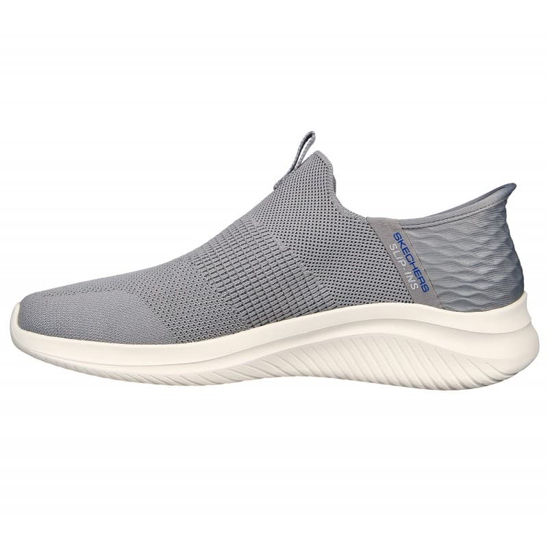 Skechers Men's Slip-ins: Ultra Flex 3.0 - Smooth Step Shoes - حذاء سكيتشرز سليب ان: الترا فليكس 3.0 – سموث ستيب للرجال لون رمادي وأبيض
